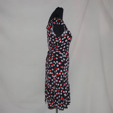 Load image into Gallery viewer, Black patterned off shoulder midi dress (S)
