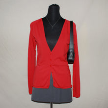 Load image into Gallery viewer, Sfera red v-cut cardigan (S)
