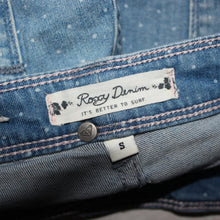 Load image into Gallery viewer, Roxy polka dot denim shorts (S)
