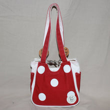 Load image into Gallery viewer, The Old Bag Co. red polka dot canvas hand bag
