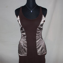 Load image into Gallery viewer, Moloko brown corseted designed midi dress (S)
