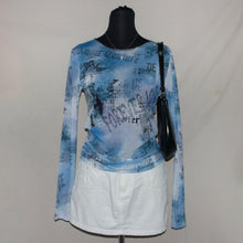 Load image into Gallery viewer, River Island mesh blue long sleeves
