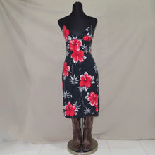 Load image into Gallery viewer, Bedazzled polka dot floral v-cut midi dress (S)
