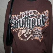 Load image into Gallery viewer, Southpole embroidered brown cropped long sleeves (XL)
