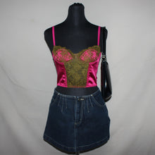 Load image into Gallery viewer, Burgundy laced cropped corset (XS)
