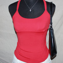 Load image into Gallery viewer, B red cross-back tank top (XS)
