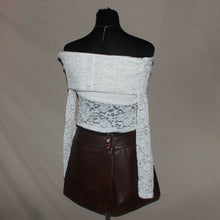 Load image into Gallery viewer, Hollister white laced off shoulder top (S)
