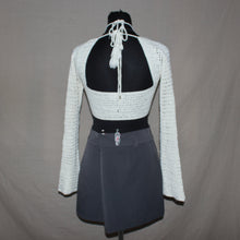 Load image into Gallery viewer, White Fox crochet white crop top (S)
