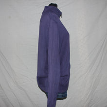 Load image into Gallery viewer, Lacoste purple knitted coated zip up cardigan (L)
