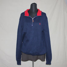 Load image into Gallery viewer, Polo by RL navy blu collared red sweater (L)
