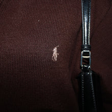 Load image into Gallery viewer, Polo by RL brown collared zip-up (M)
