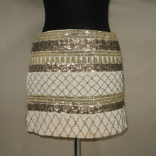 Load image into Gallery viewer, Sequenced beige skirt (S/M)
