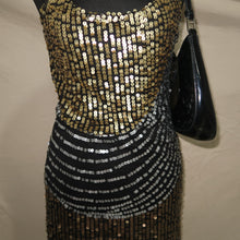 Load image into Gallery viewer, Sequined mini mesh dress (S)
