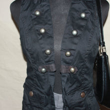 Load image into Gallery viewer, Button up black vest (XS/S)
