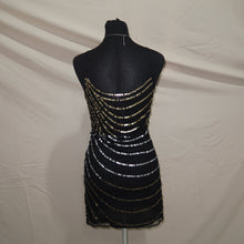 Load image into Gallery viewer, Sequined mini mesh dress (S)

