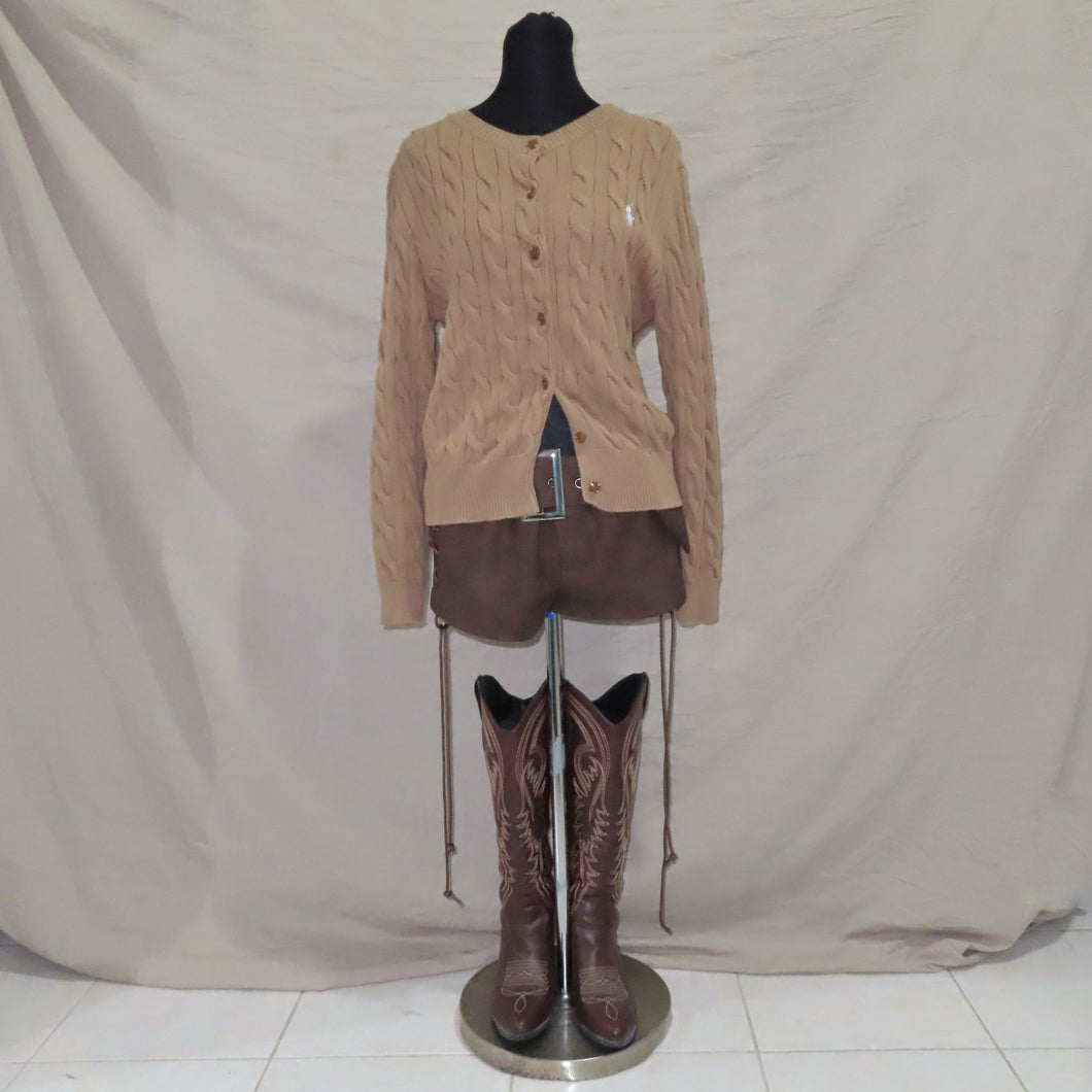 Polo by Ralph Lauren knitted beige cardigan (M)