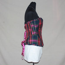 Load image into Gallery viewer, Gingham print corset top (Freesize)
