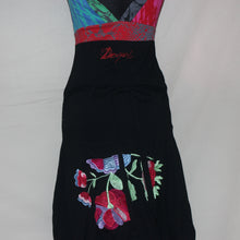 Load image into Gallery viewer, Desigual black floral puff midi dress (S)
