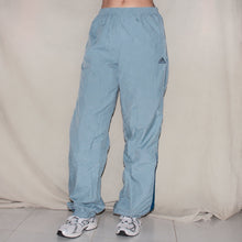 Load image into Gallery viewer, Adidas baby blue track pants (S)
