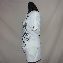 Load image into Gallery viewer, Cheetah graphic studded off shoulder white top (L)
