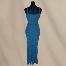 Load image into Gallery viewer, Ghanda blue gingham long dress (XS)
