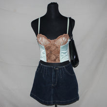 Load image into Gallery viewer, Turquoise lace corset (XS)
