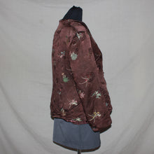 Load image into Gallery viewer, Floral brown satin patterned blazer (M)
