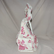 Load image into Gallery viewer, Floral burlap tote bag w/ matching coin purse

