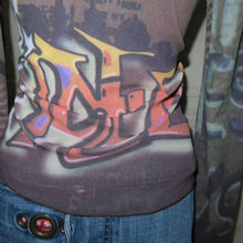 Load image into Gallery viewer, Rare Vintage Cop Copine graphic graffiti mesh top (S)
