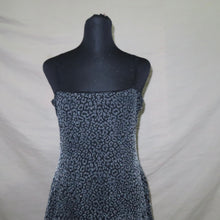 Load image into Gallery viewer, Leopard print glittered black midi dress (M)
