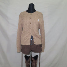 Load image into Gallery viewer, Polo by Ralph Lauren knitted beige cardigan (M)
