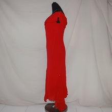 Load image into Gallery viewer, BL bedazzled red off shoulder midi dress (S/M)
