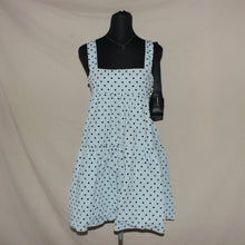 Load image into Gallery viewer, Polka dot blue babydoll mid dress (M)
