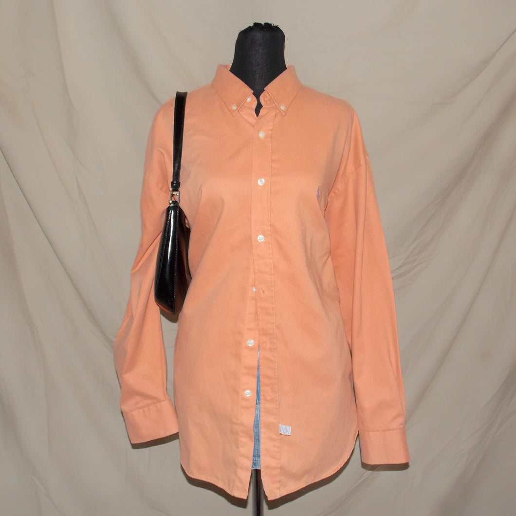 RL orange button up long sleeve (L)