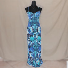 Load image into Gallery viewer, Lipsy London floral patterned blue long dress (S)
