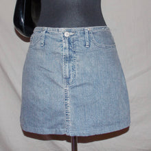 Load image into Gallery viewer, Faded Glory denim midi skirt (W28)
