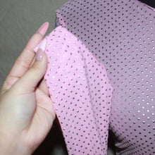 Load image into Gallery viewer, Baby pink studded mesh long sleeve (S/M)
