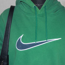 Load image into Gallery viewer, Nike green swoosh hoodie (XL)
