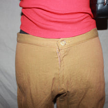 Load image into Gallery viewer, Brown stripped mid waist capri (S)
