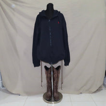 Load image into Gallery viewer, Polo by Ralph Lauren navy blue zipped up hoodie (XL)
