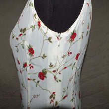 Load image into Gallery viewer, White floral v-cut slit midi dress (S)
