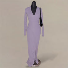 Load image into Gallery viewer, KooKai body hugging asymmetrical gray long dress (S)
