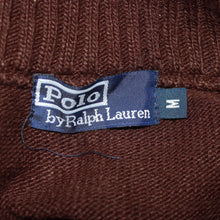 Load image into Gallery viewer, Polo by RL brown collared zip-up (M)

