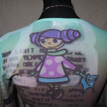 Load image into Gallery viewer, Rare Vintage Cop Copine graphic graffiti mesh top (S)
