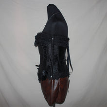 Load image into Gallery viewer, Laced black zipped corset (S/M)

