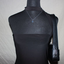 Load image into Gallery viewer, PLT black tube scarf detail midi dress (M/L)

