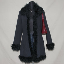 Load image into Gallery viewer, Iconic Mondo black faux fur coat (S)
