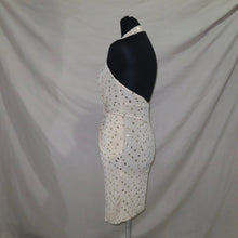 Load image into Gallery viewer, Gold halter flounce London dress (S/M)
