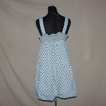 Load image into Gallery viewer, Polka dot blue babydoll mid dress (M)
