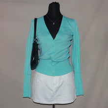Load image into Gallery viewer, Teal v-neck cardigan (S)
